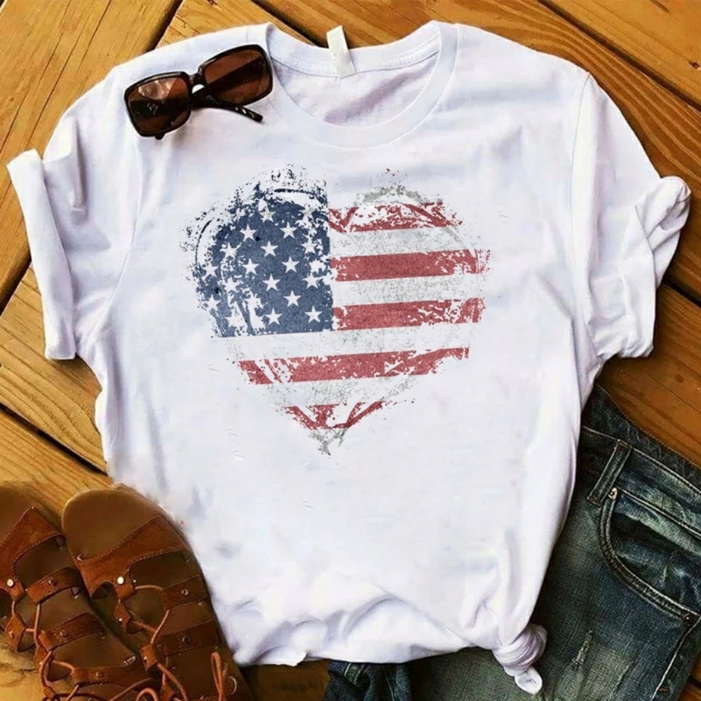USA HEART ❤❤Tshirt - short sleeve